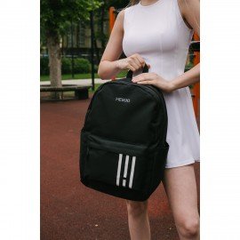 Рюкзак HEIKKI ENERGETIC (ХЕЙКИ) универсальный, эргоном., Strips, черный, 43х30х16 см, 273860