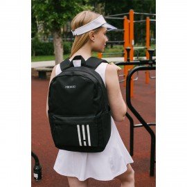 Рюкзак HEIKKI ENERGETIC (ХЕЙКИ) универсальный, эргоном., Strips, черный, 43х30х16 см, 273860