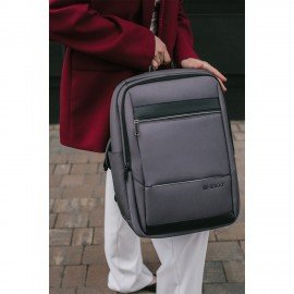 Рюкзак HEIKKI ELECT (ХЕЙКИ) универсальный, отделение для ноутбука,USB-порт,серый, 44х30х16см, 273863