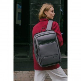 Рюкзак HEIKKI ELECT (ХЕЙКИ) универсальный, отделение для ноутбука,USB-порт,серый, 44х30х16см, 273863