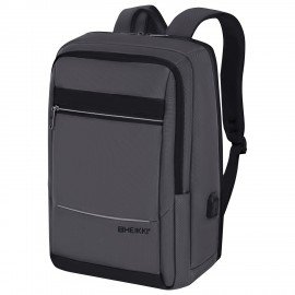 Рюкзак HEIKKI ELECT (ХЕЙКИ) универсальный, отделение для ноутбука,USB-порт,серый, 44х30х16см, 273863