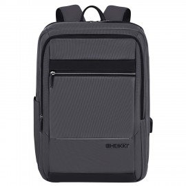Рюкзак HEIKKI ELECT (ХЕЙКИ) универсальный, отделение для ноутбука,USB-порт,серый, 44х30х16см, 273863