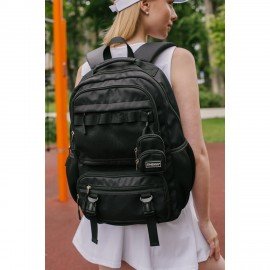 Рюкзак HEIKKI FUSION (ХЕЙКИ) универс., отд. для ноутбука, с КОШЕЛЬКОМ, черн, 44х31х14см, 273864