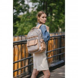 Рюкзак HEIKKI GOODLY (ХЕЙКИ) универс., 2 отд, отд. для ноутбука, бежевый, 46x33x18см, 273868