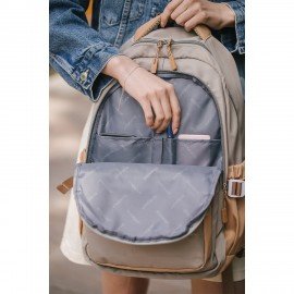 Рюкзак HEIKKI GOODLY (ХЕЙКИ) универс., 2 отд, отд. для ноутбука, бежевый, 46x33x18см, 273868