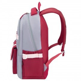 Рюкзак HEIKKI GOODLY (ХЕЙКИ) универс., 2 отд, отд. для ноутбука, сер/красн, 46x33x18см, 273869