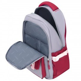 Рюкзак HEIKKI GOODLY (ХЕЙКИ) универс., 2 отд, отд. для ноутбука, сер/красн, 46x33x18см, 273869