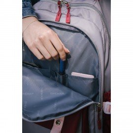 Рюкзак HEIKKI GOODLY (ХЕЙКИ) универс., 2 отд, отд. для ноутбука, сер/красн, 46x33x18см, 273869