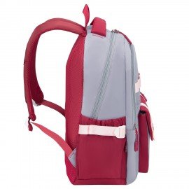 Рюкзак HEIKKI GOODLY (ХЕЙКИ) универс., 2 отд, отд. для ноутбука, сер/красн, 46x33x18см, 273869