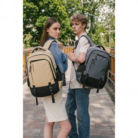 Рюкзак HEIKKI VALUABLE (ХЕЙКИ) универсальный, 2 отд, отд. для ноутбука, серый, 48x33x19 см, 273871