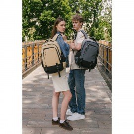 Рюкзак HEIKKI VALUABLE (ХЕЙКИ) универсальный, 2 отд, отд. для ноутбука, серый, 48x33x19 см, 273871