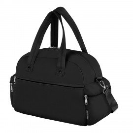 Сумка дорожная HEIKKI HANDY (ХЕЙКИ), карман на молнии, багажная лента, черная, 43х16х30см, 273873