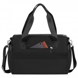 Сумка дорожная HEIKKI HANDY (ХЕЙКИ), карман на молнии, багажная лента, черная,38х16х25см, 273874
