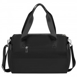 Сумка дорожная HEIKKI HANDY (ХЕЙКИ), карман на молнии, багажная лента, черная,38х16х25см, 273874