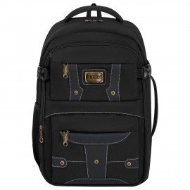 Рюкзак HEIKKI DESERTED (ХЕЙКИ) универсальный, отд. для ноутбука, EVA спинка, черный, 48х34х18см, 273876