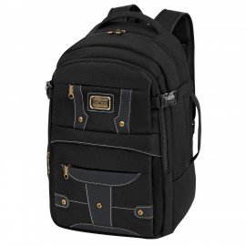 Рюкзак HEIKKI DESERTED (ХЕЙКИ) универсальный, отд. для ноутбука, EVA спинка, черный, 48х34х18см, 273876