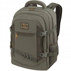 Рюкзак HEIKKI DESERTED (ХЕЙКИ) универсальный, 3 отд, эргономичный, багажная лента, хаки, 47х33х17см, 273877