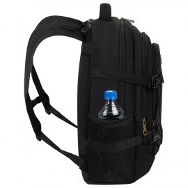 Рюкзак HEIKKI DESERTED (ХЕЙКИ) универсальный, 3 отд., эргономичный, багажная лента, черный, 47х33х17см, 273878