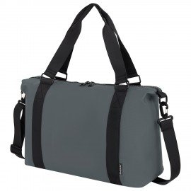 Сумка спортивная HEIKKI QUICK MOVE (ХЕЙКИ), карман на молнии, багажная лента, серая, 41х32х15см, 273879