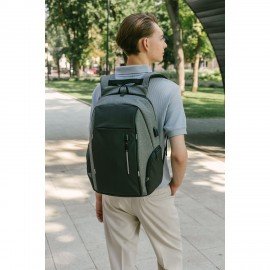 Рюкзак HEIKKI OUTLOOK (ХЕЙКИ) универсальный, отделение для ноутбука, серый, 44x31x17 см, 273890