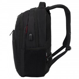 Рюкзак HEIKKI SECURE (ХЕЙКИ) универсальный, 2 отделения, отделение для ноутбука, черный, 46x31x19 см, 273894