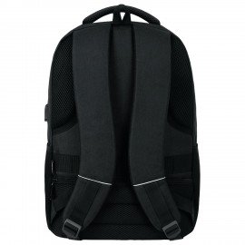 Рюкзак HEIKKI SECURE (ХЕЙКИ) универсальный, 2 отделения, отделение для ноутбука, черный, 46x31x19 см, 273894