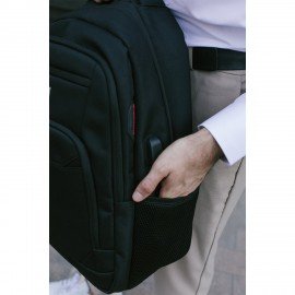 Рюкзак HEIKKI SECURE (ХЕЙКИ) универсальный, 2 отделения, отделение для ноутбука, черный, 46x31x19 см, 273894