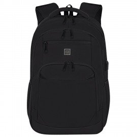 Рюкзак HEIKKI SECURE (ХЕЙКИ) универсальный, 2 отделения, отделение для ноутбука, черный, 46x31x19 см, 273894