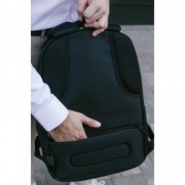 Рюкзак HEIKKI SECURE (ХЕЙКИ) универсальный, 2 отделения, отделение для ноутбука, черный, 46x31x19 см, 273894