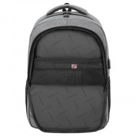 Рюкзак HEIKKI SECURE (ХЕЙКИ) универсальный, 2 отделения, отделение для ноутбука, серый, 46x31x19 см, 273895
