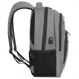 Рюкзак HEIKKI SECURE (ХЕЙКИ) универсальный, 2 отделения, отделение для ноутбука, серый, 46x31x19 см, 273895
