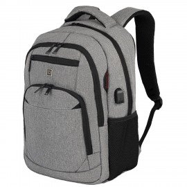 Рюкзак HEIKKI SECURE (ХЕЙКИ) универсальный, 2 отделения, отделение для ноутбука, серый, 46x31x19 см, 273895