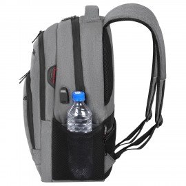 Рюкзак HEIKKI SECURE (ХЕЙКИ) универсальный, 2 отделения, отделение для ноутбука, серый, 46x31x19 см, 273895