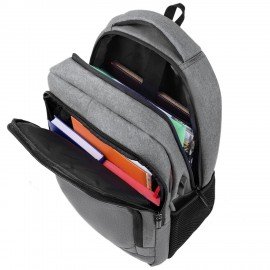 Рюкзак HEIKKI SECURE (ХЕЙКИ) универсальный, 2 отделения, отделение для ноутбука, серый, 46x31x19 см, 273895