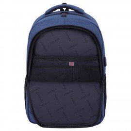 Рюкзак HEIKKI SECURE (ХЕЙКИ) универсальный, 2 отделения, отделение для ноутбука, синий, 46x31x19 см, 273896