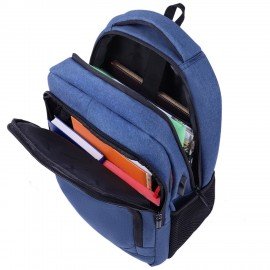Рюкзак HEIKKI SECURE (ХЕЙКИ) универсальный, 2 отделения, отделение для ноутбука, синий, 46x31x19 см, 273896