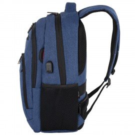 Рюкзак HEIKKI SECURE (ХЕЙКИ) универсальный, 2 отделения, отделение для ноутбука, синий, 46x31x19 см, 273896