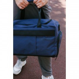 Сумка спортивная HEIKKI MOVE PLUS (ХЕЙКИ) отделение для обуви, синяя, 28х50х23 см, 273897