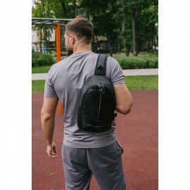 Рюкзак HEIKKI SPORTING (ХЕЙКИ) на одно плечо, эргономичный, черный, 37x23x10см, 273905