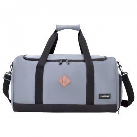 Сумка спортивная HEIKKI MOVE RENOWNED (ХЕЙКИ) отделение для обуви, серая, 28x51x26 см, 273910