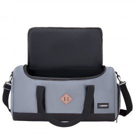 Сумка спортивная HEIKKI MOVE RENOWNED (ХЕЙКИ) отделение для обуви, серая, 28x51x26 см, 273910