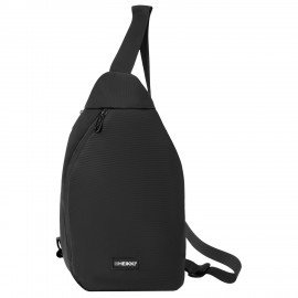 Рюкзак HEIKKI EVEN (ХЕЙКИ) на одно плечо, 2 отделения, черный, 35x20x8 см, 273918