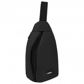 Рюкзак HEIKKI EVEN (ХЕЙКИ) на одно плечо, 2 отделения, черный, 35x20x8 см, 273918