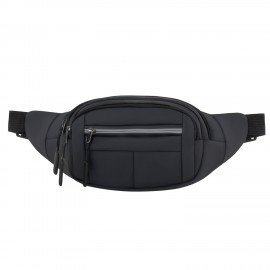 РЕЗЕРВ Сумка на пояс PROMPT, два отделения, светоотражающая молния, черная, 35х13,5х4, 273922