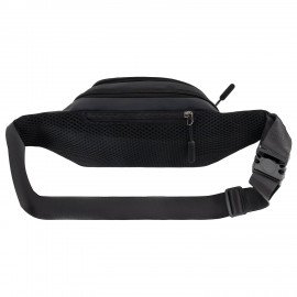РЕЗЕРВ Сумка на пояс PROMPT, два отделения, светоотражающая молния, черная, 35х13,5х4, 273922
