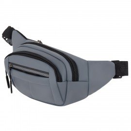 РЕЗЕРВ Сумка на пояс PROMPT, два отделения, светоотражающая молния, серая, 35х13,5х4, 273925