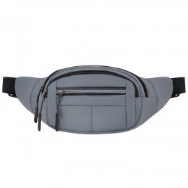 РЕЗЕРВ Сумка на пояс PROMPT, два отделения, светоотражающая молния, серая, 35х13,5х4, 273925