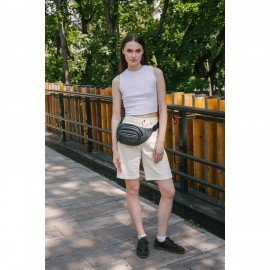 РЕЗЕРВ Сумка на пояс PROMPT, два отделения, светоотражающая молния, серая, 35х13,5х4, 273925