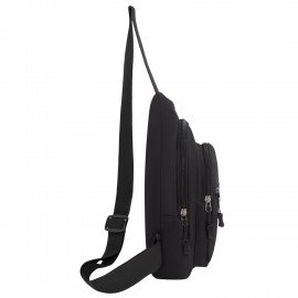 РЕЗЕРВ Рюкзак однолямочный PROMPT, 2 отделения, черный, 29,5х16х5,5 см, WBZ, 273926