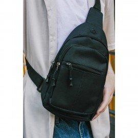 РЕЗЕРВ Рюкзак однолямочный PROMPT, 2 отделения, черный, 29,5х16х5,5 см, WBZ, 273926